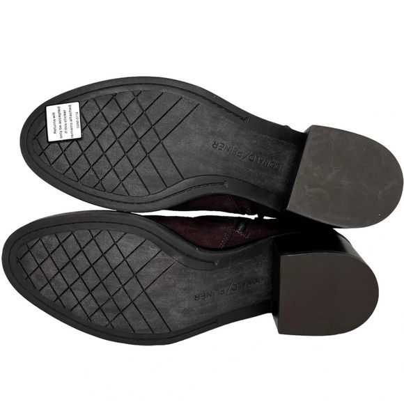 Donald J. Pliner NWOT Dahlin Suede Embossed Ankle Boots in Espresso Size 6.5 - Picture 10 of 11